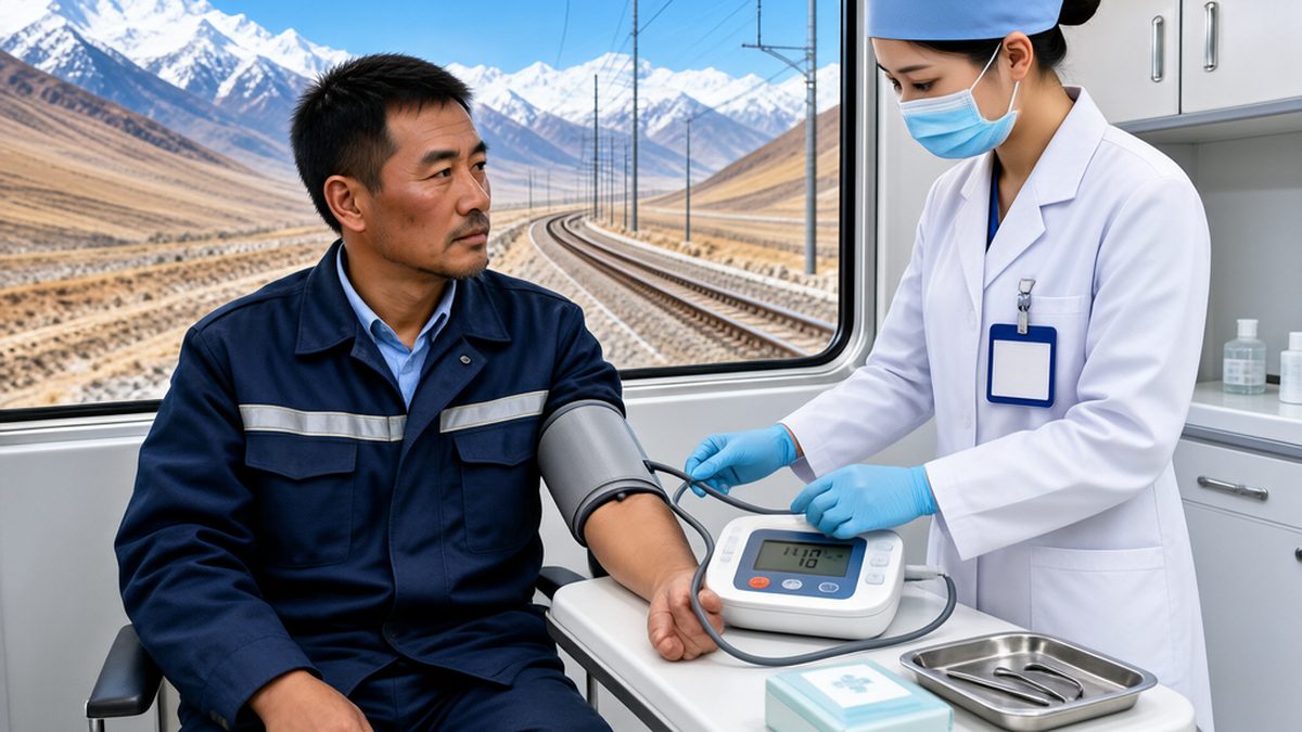 Occupational health examination for plateau railway workers