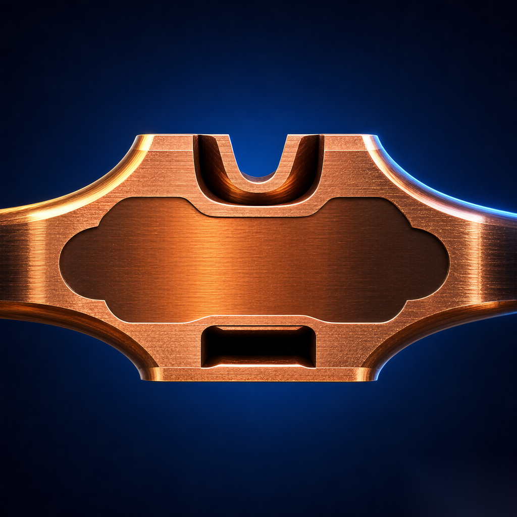 Cross-section of a copper alloy contact wire (AI generated)